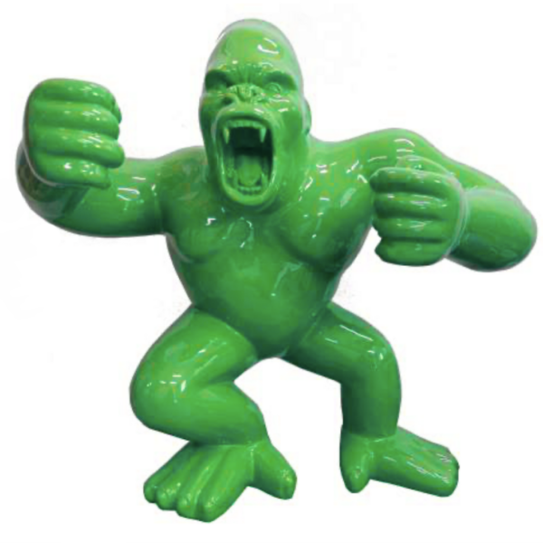 Pop-Art Gorilla  -  XXXL -  214 cm - Hochglanz Lack