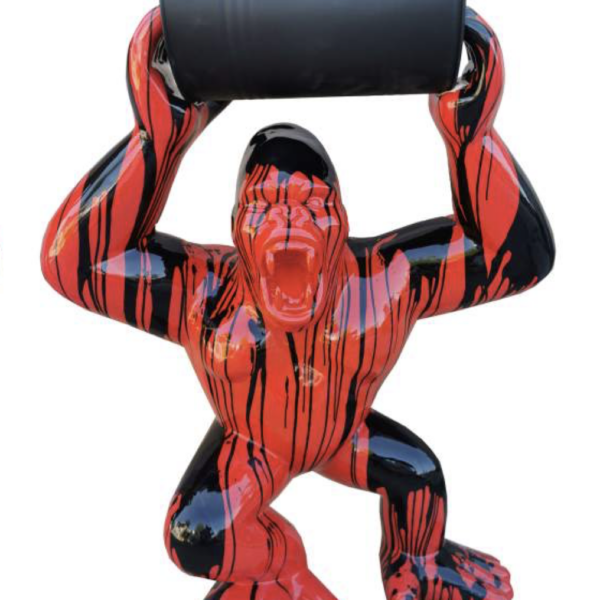 Pop-Art Gorilla  -  140 cm - Hochglanz Lack