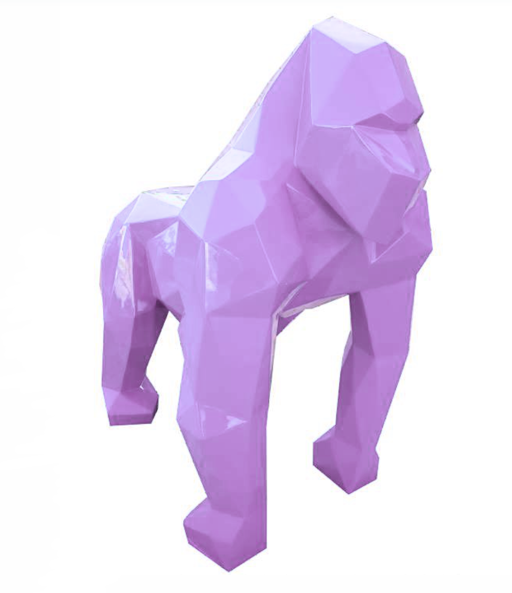 Pop-Art Gorilla - 128 cm - Hochglanz Lack