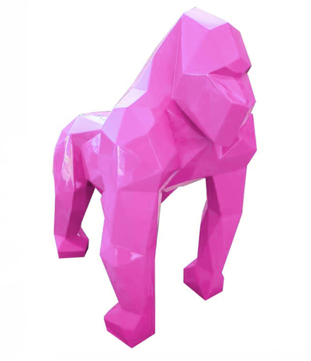 Pop-Art Gorilla - 128 cm - Hochglanz Lack