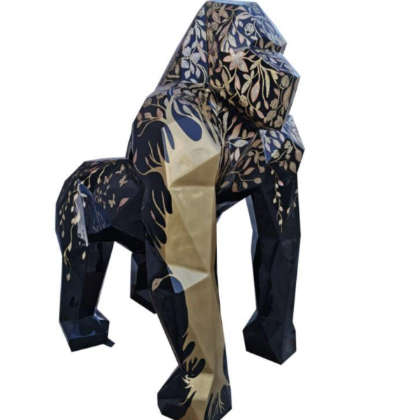 Pop-Art Gorilla  -  128 cm - Hochglanz Lack