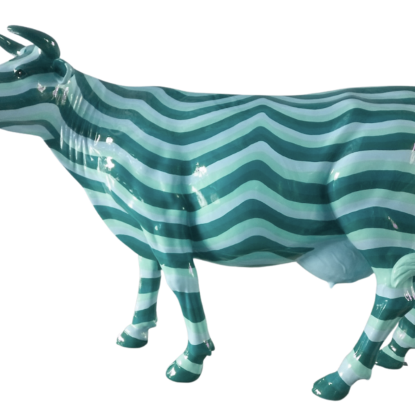 Abstrakte Lebensgroße Kuh - Designer Deko Hochglanz Lack - 210 cm