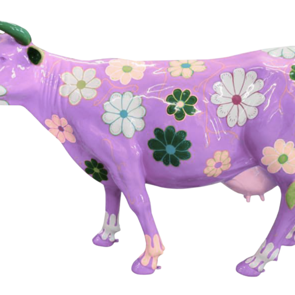 Abstrakte Lebensgroße Kuh - Designer Deko Hochglanz Lack - 210 cm