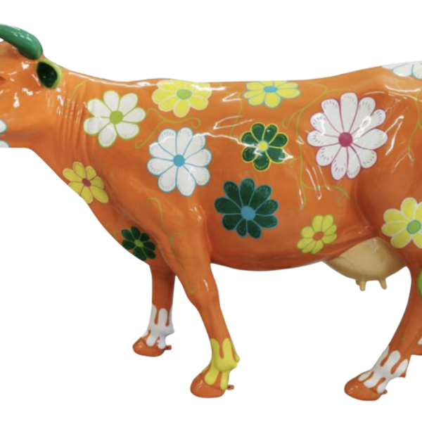 Abstrakte Lebensgroße Kuh - Designer Deko Hochglanz Lack - 210 cm