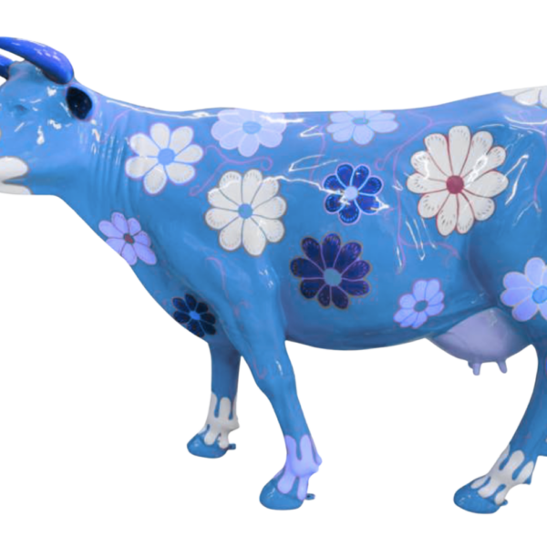 Abstrakte Lebensgroße Kuh - Designer Deko Hochglanz Lack - 210 cm
