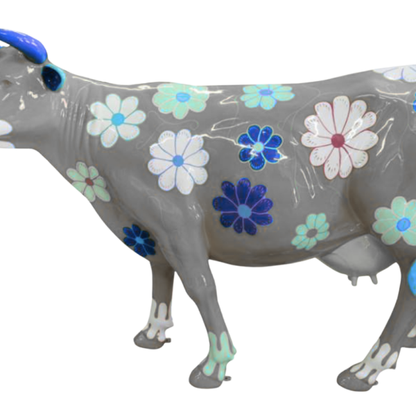 Abstrakte Lebensgroße Kuh - Designer Deko Hochglanz Lack - 210 cm