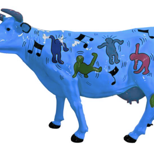 Abstrakte Lebensgroße Kuh - Designer Deko Hochglanz Lack - 210 cm