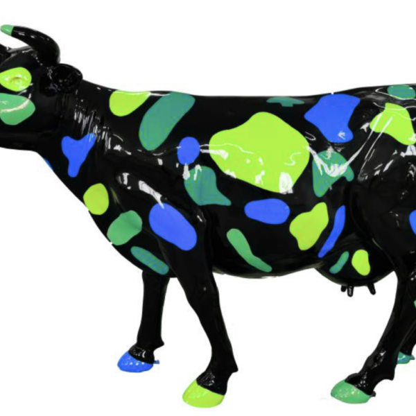 Abstrakte Lebensgroße Kuh - Designer Deko Hochglanz Lack - 210 cm