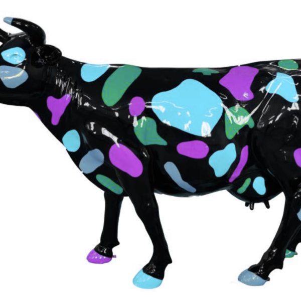 Abstrakte Lebensgroße Kuh - Designer Deko Hochglanz Lack - 210 cm