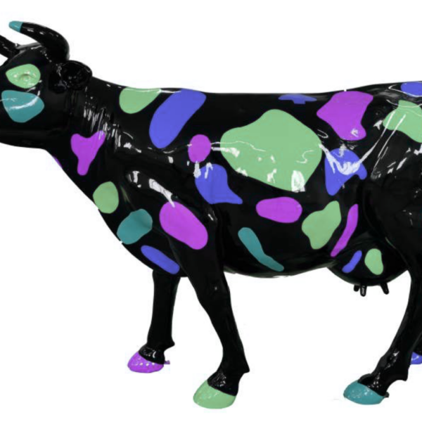 Abstrakte Lebensgroße Kuh - Designer Deko Hochglanz Lack - 210 cm