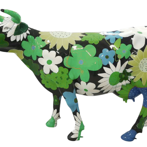 Abstrakte Lebensgroße Kuh - Designer Deko Hochglanz Lack - 210 cm