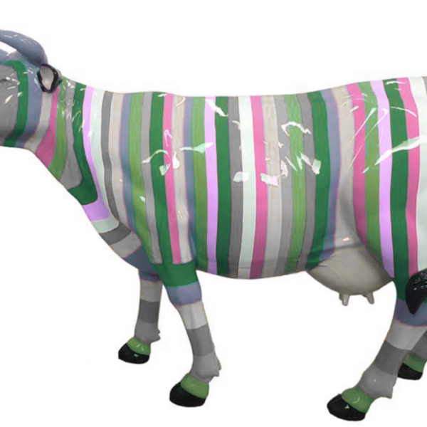 Abstrakte Lebensgroße Kuh - Designer Deko Hochglanz Lack - 210 cm